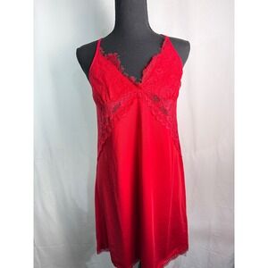 Red Lace Lingerie Slip‎ Dress We Beautiful Queen XL Cami Adjustable Strap NWT